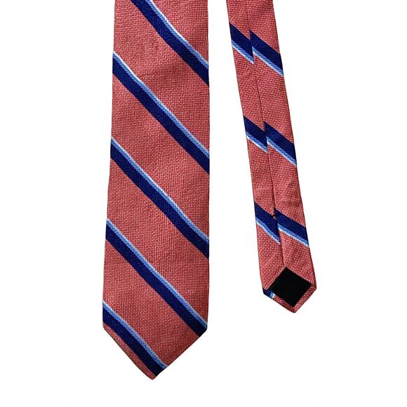 Brooks Brothers Mens Neck Tie Pink Blue Striped Preppy Old Money Professional - Picture 3 of 6